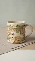 Ceramic Mug with Moss Detail